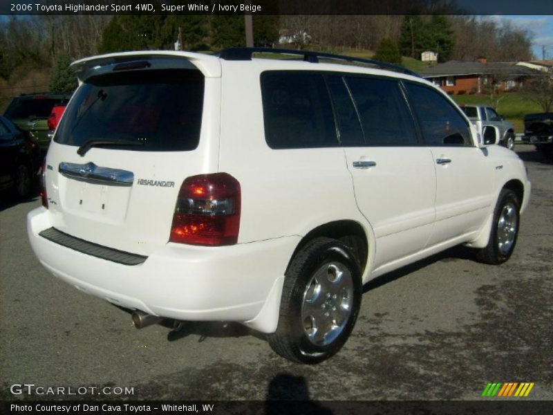 Super White / Ivory Beige 2006 Toyota Highlander Sport 4WD