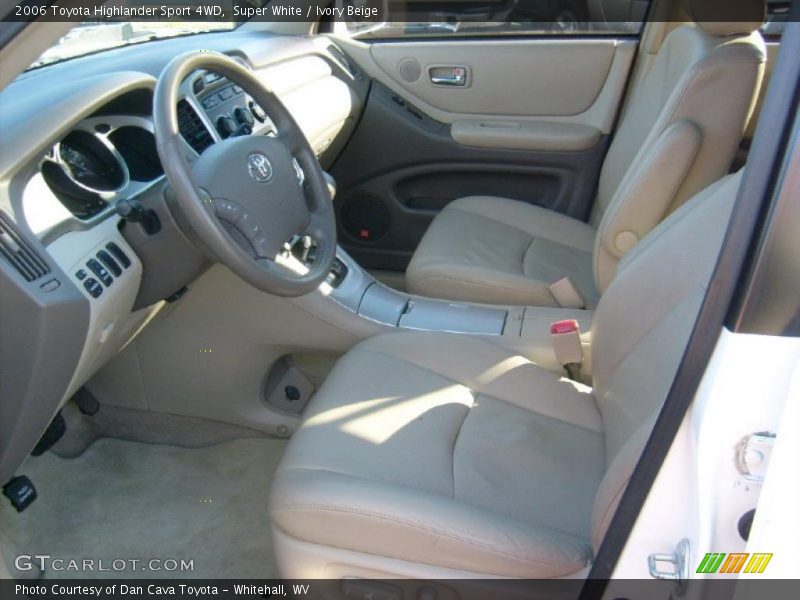 Super White / Ivory Beige 2006 Toyota Highlander Sport 4WD