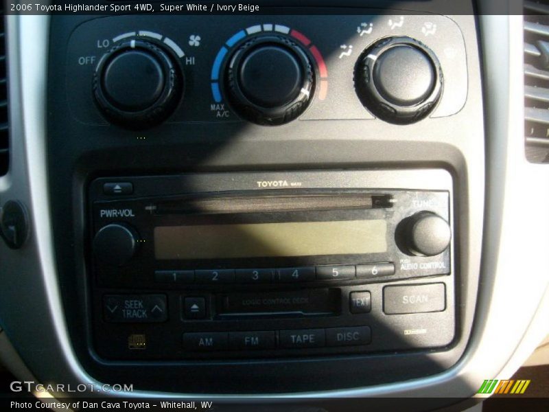 Super White / Ivory Beige 2006 Toyota Highlander Sport 4WD