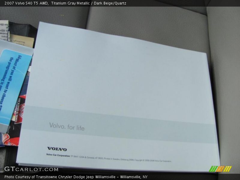 Titanium Gray Metallic / Dark Beige/Quartz 2007 Volvo S40 T5 AWD
