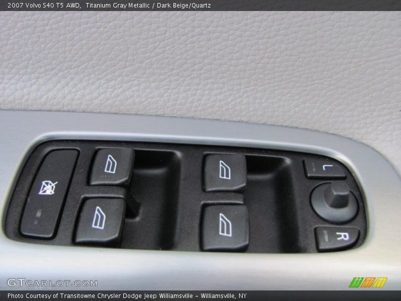 Titanium Gray Metallic / Dark Beige/Quartz 2007 Volvo S40 T5 AWD