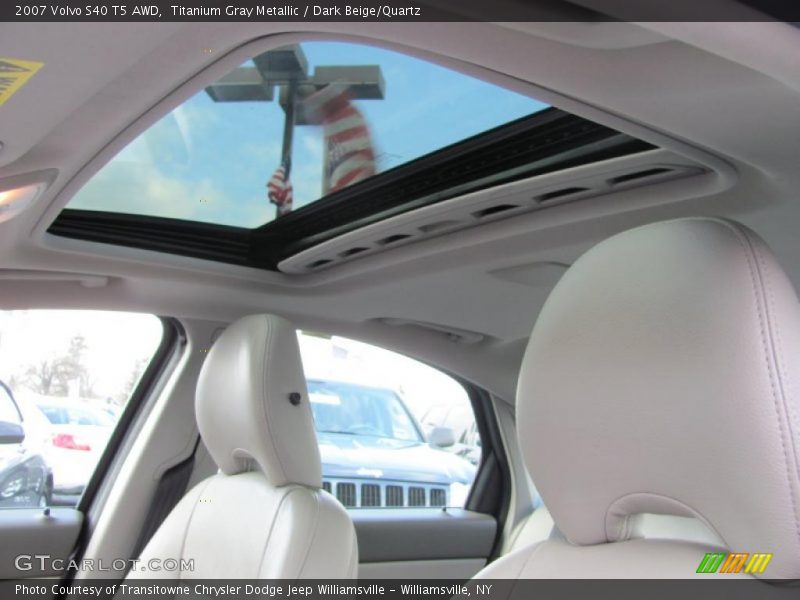 Titanium Gray Metallic / Dark Beige/Quartz 2007 Volvo S40 T5 AWD
