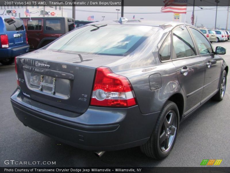 Titanium Gray Metallic / Dark Beige/Quartz 2007 Volvo S40 T5 AWD