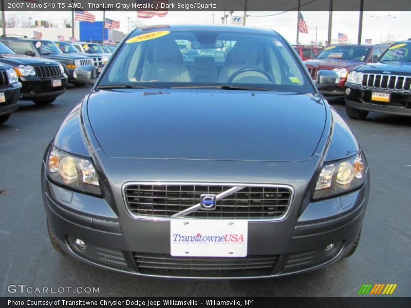 Titanium Gray Metallic / Dark Beige/Quartz 2007 Volvo S40 T5 AWD