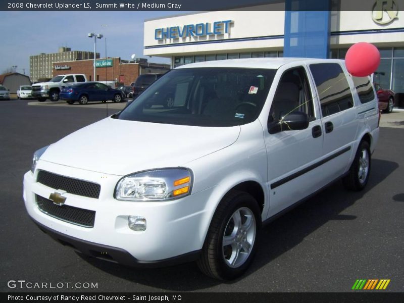 Summit White / Medium Gray 2008 Chevrolet Uplander LS
