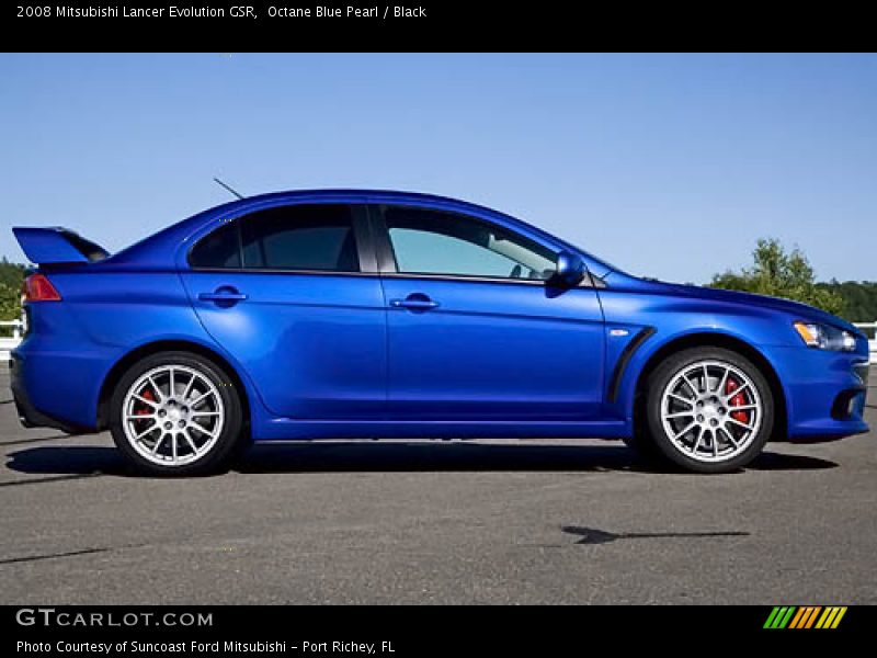 Octane Blue Pearl / Black 2008 Mitsubishi Lancer Evolution GSR