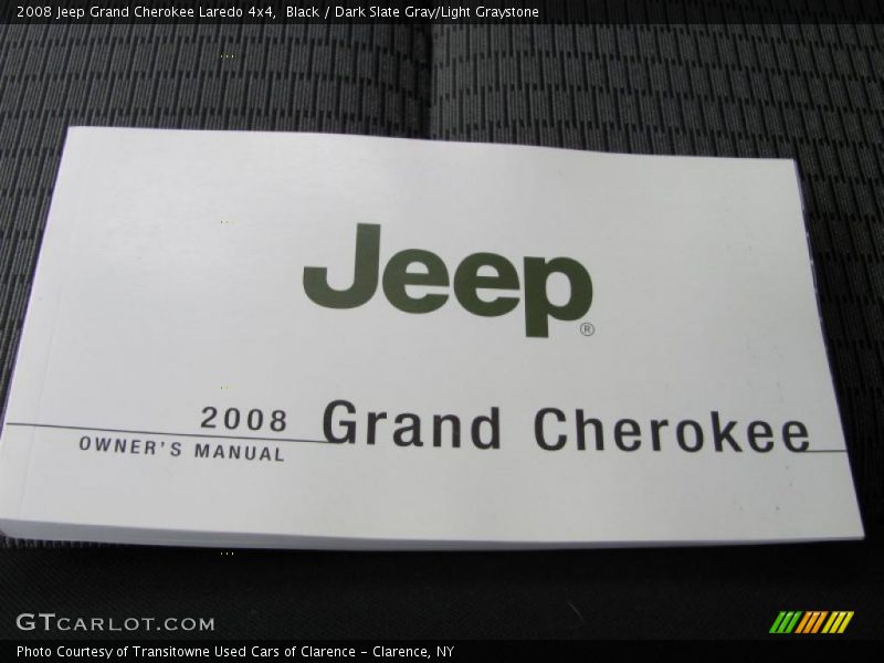 Black / Dark Slate Gray/Light Graystone 2008 Jeep Grand Cherokee Laredo 4x4