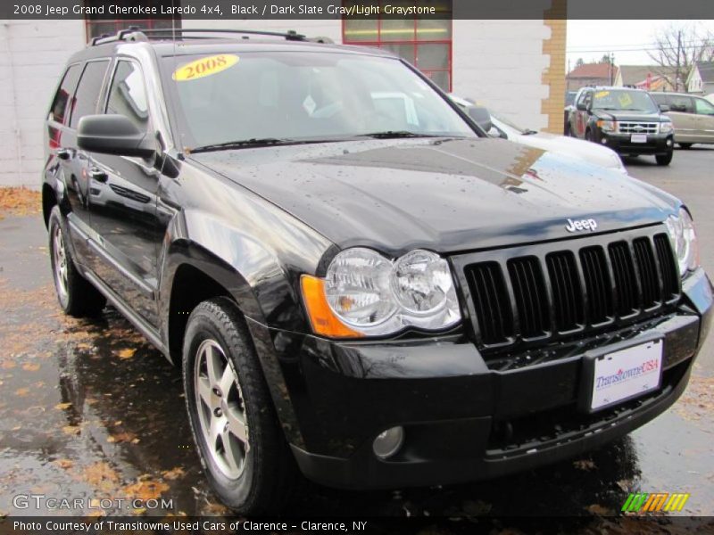 Black / Dark Slate Gray/Light Graystone 2008 Jeep Grand Cherokee Laredo 4x4
