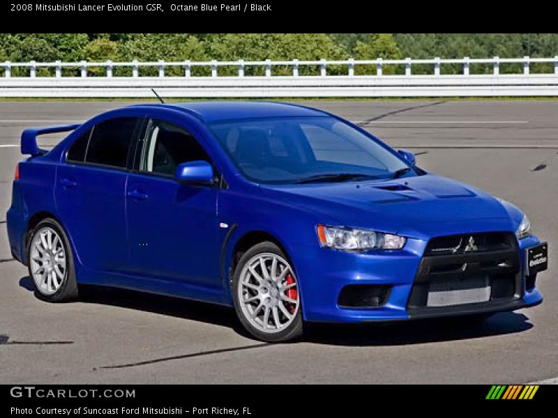 Octane Blue Pearl / Black 2008 Mitsubishi Lancer Evolution GSR