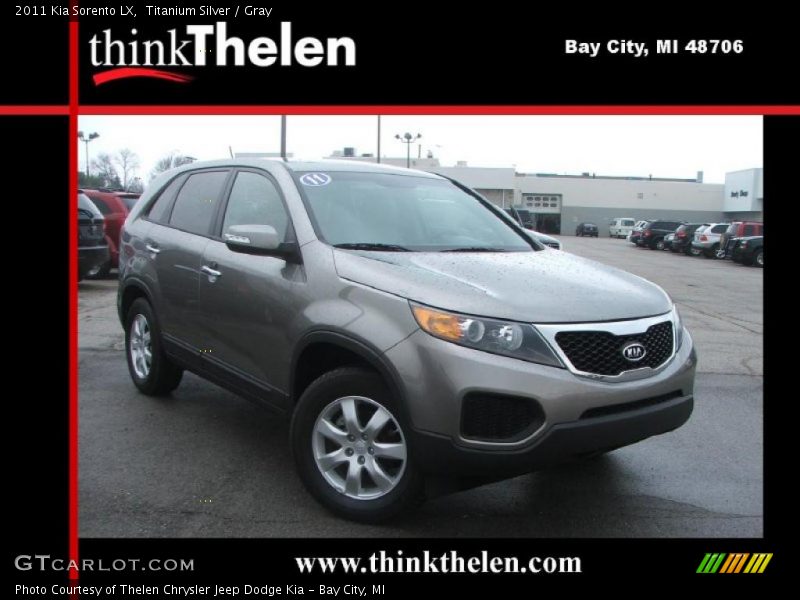 Titanium Silver / Gray 2011 Kia Sorento LX