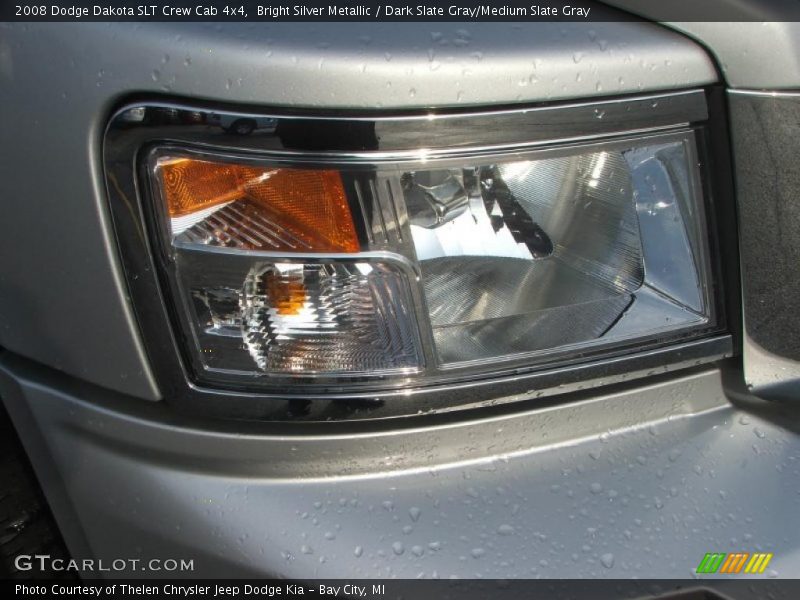 Bright Silver Metallic / Dark Slate Gray/Medium Slate Gray 2008 Dodge Dakota SLT Crew Cab 4x4