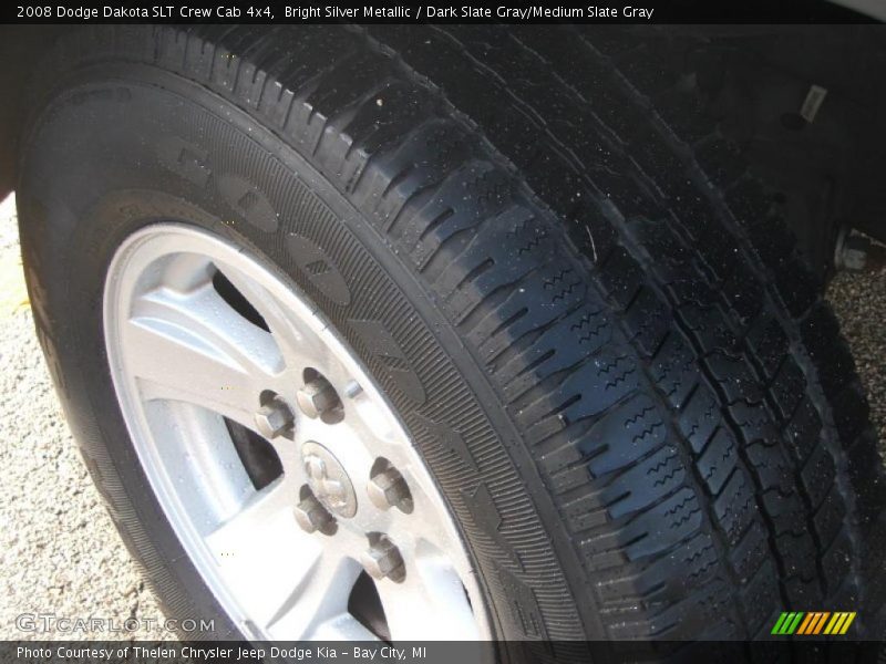 Bright Silver Metallic / Dark Slate Gray/Medium Slate Gray 2008 Dodge Dakota SLT Crew Cab 4x4