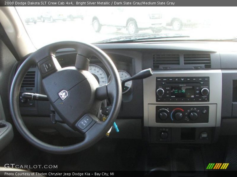 Bright Silver Metallic / Dark Slate Gray/Medium Slate Gray 2008 Dodge Dakota SLT Crew Cab 4x4