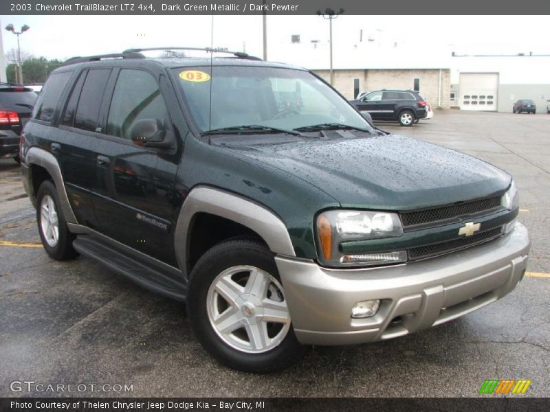 Dark Green Metallic / Dark Pewter 2003 Chevrolet TrailBlazer LTZ 4x4