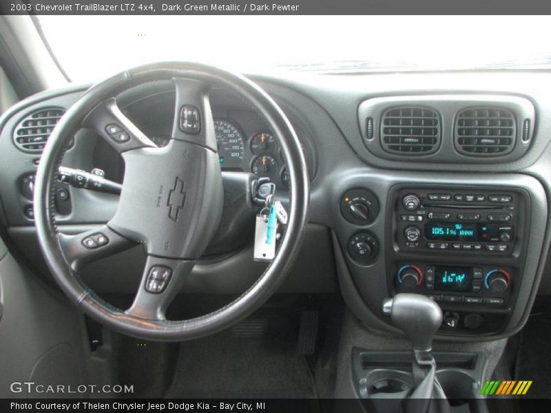 Dark Green Metallic / Dark Pewter 2003 Chevrolet TrailBlazer LTZ 4x4