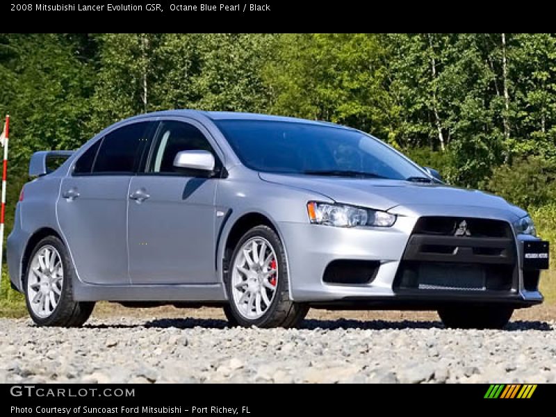 Octane Blue Pearl / Black 2008 Mitsubishi Lancer Evolution GSR