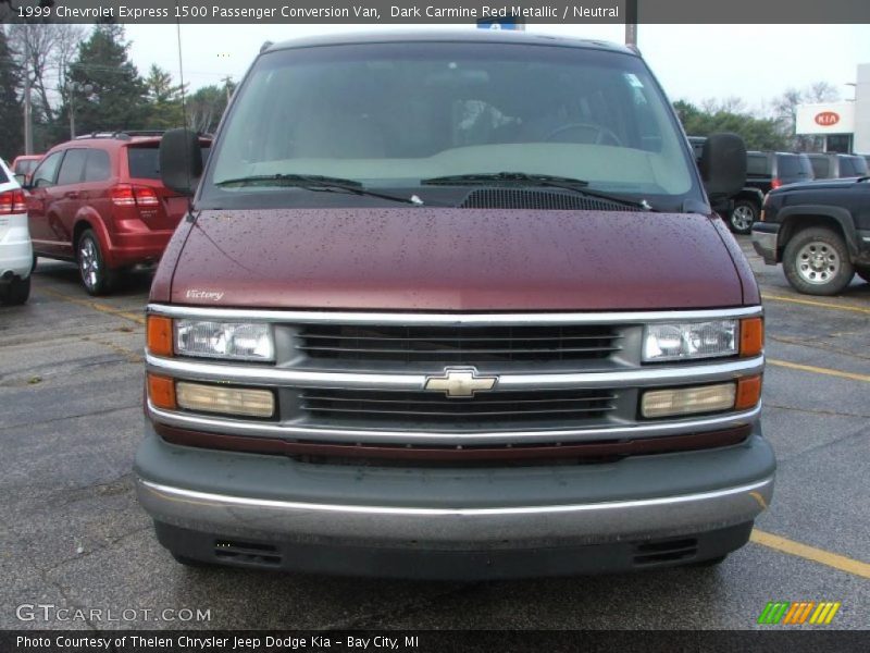 Dark Carmine Red Metallic / Neutral 1999 Chevrolet Express 1500 Passenger Conversion Van