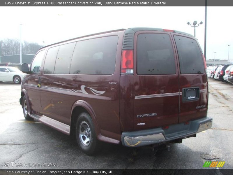 Dark Carmine Red Metallic / Neutral 1999 Chevrolet Express 1500 Passenger Conversion Van