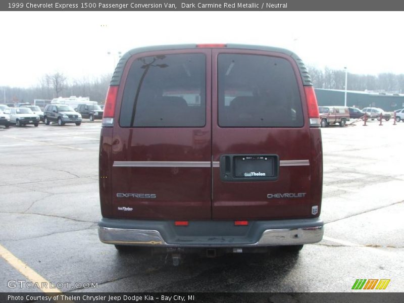 Dark Carmine Red Metallic / Neutral 1999 Chevrolet Express 1500 Passenger Conversion Van