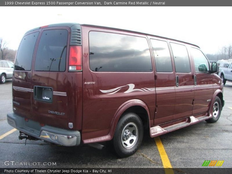 Dark Carmine Red Metallic / Neutral 1999 Chevrolet Express 1500 Passenger Conversion Van