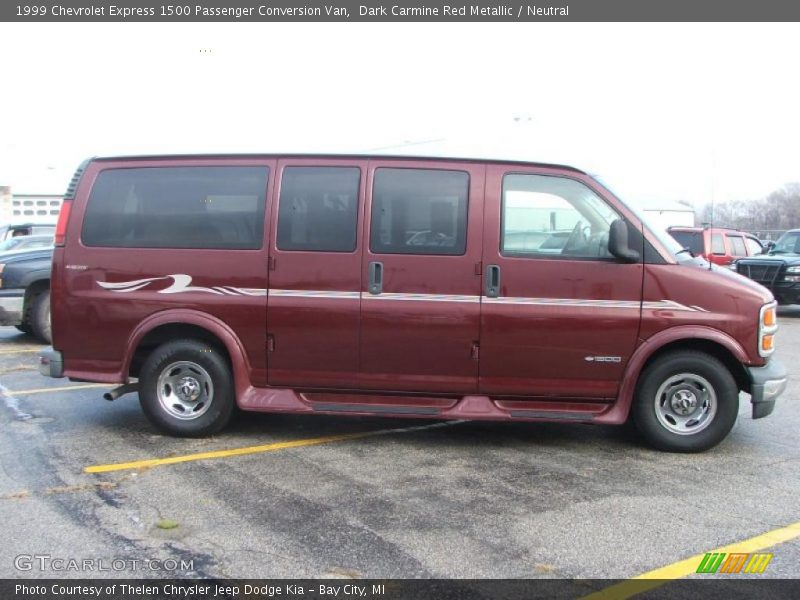 Dark Carmine Red Metallic / Neutral 1999 Chevrolet Express 1500 Passenger Conversion Van