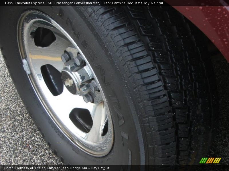 Dark Carmine Red Metallic / Neutral 1999 Chevrolet Express 1500 Passenger Conversion Van