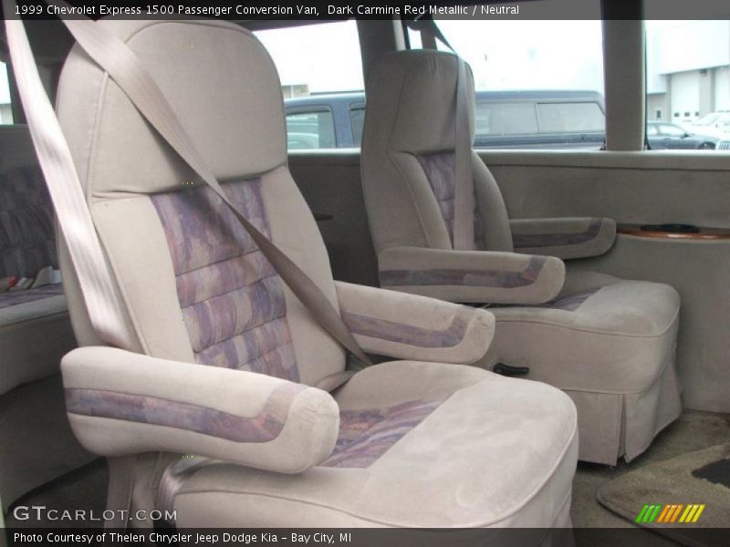 Dark Carmine Red Metallic / Neutral 1999 Chevrolet Express 1500 Passenger Conversion Van