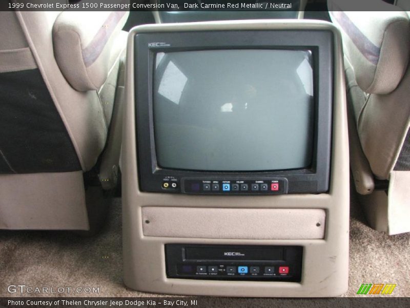 Dark Carmine Red Metallic / Neutral 1999 Chevrolet Express 1500 Passenger Conversion Van