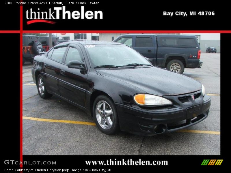 Black / Dark Pewter 2000 Pontiac Grand Am GT Sedan