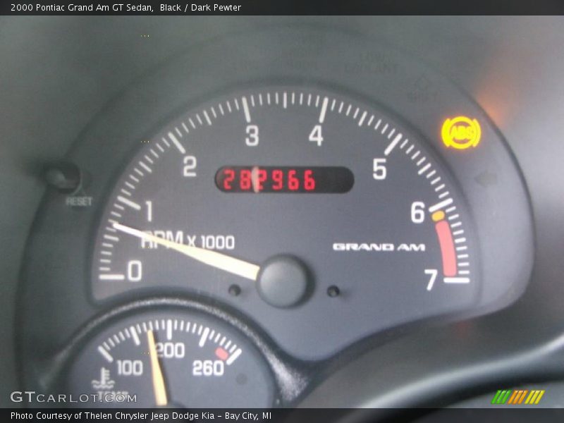 Black / Dark Pewter 2000 Pontiac Grand Am GT Sedan