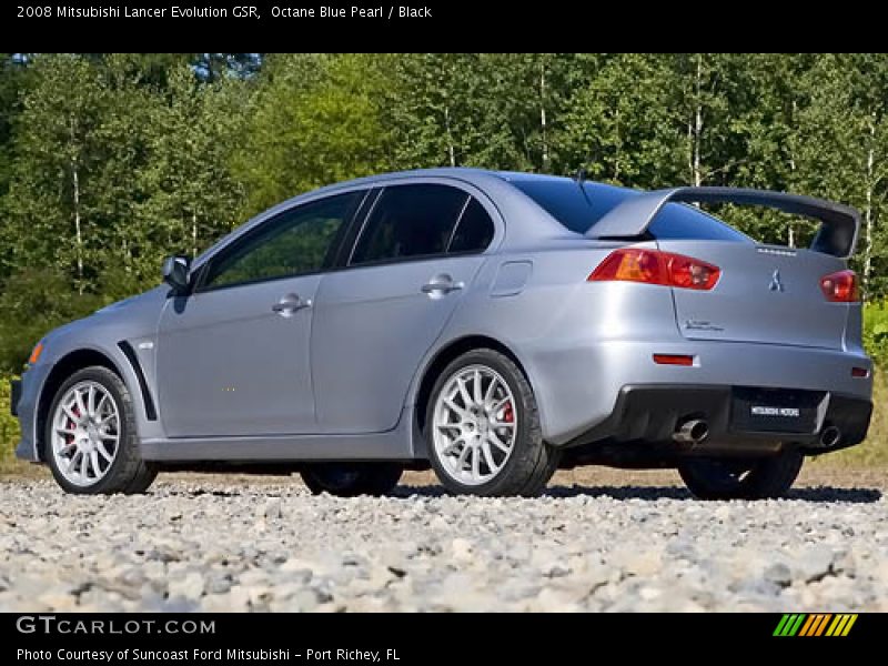 Octane Blue Pearl / Black 2008 Mitsubishi Lancer Evolution GSR