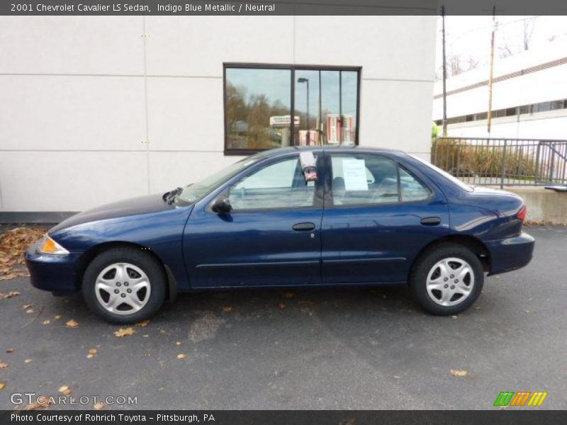 Indigo Blue Metallic / Neutral 2001 Chevrolet Cavalier LS Sedan
