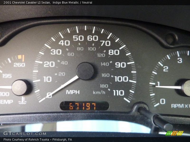 Indigo Blue Metallic / Neutral 2001 Chevrolet Cavalier LS Sedan