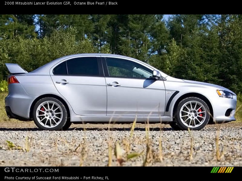 Octane Blue Pearl / Black 2008 Mitsubishi Lancer Evolution GSR