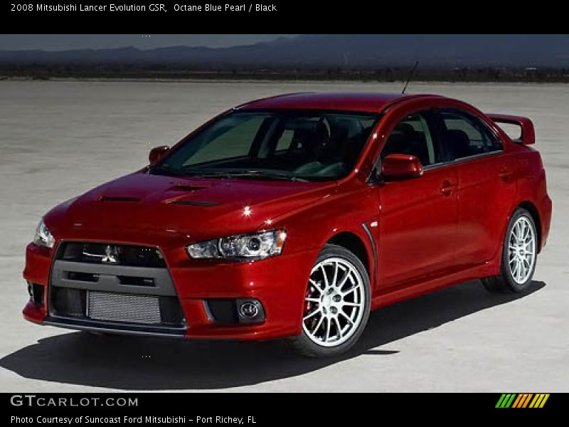 Octane Blue Pearl / Black 2008 Mitsubishi Lancer Evolution GSR