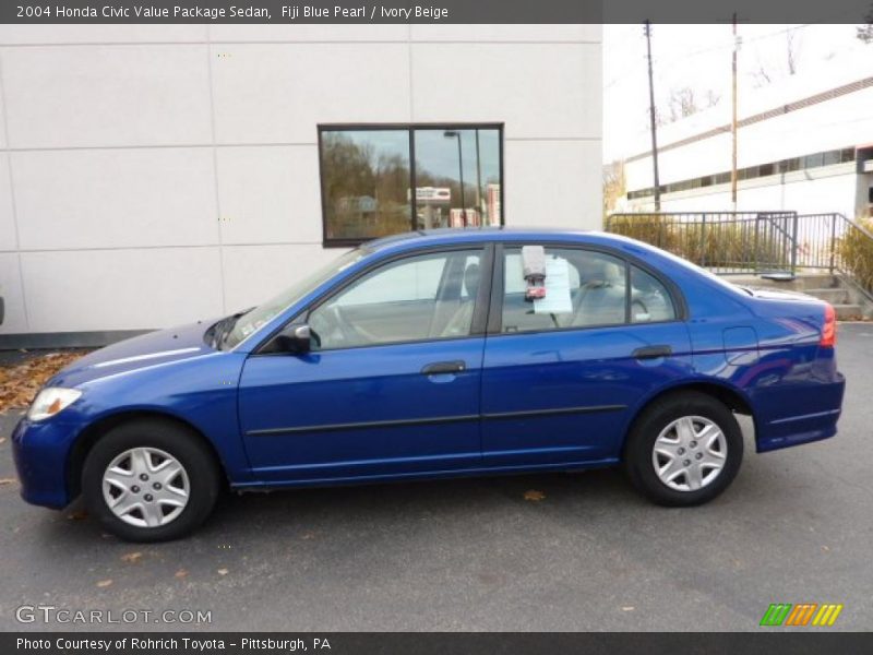 Fiji Blue Pearl / Ivory Beige 2004 Honda Civic Value Package Sedan