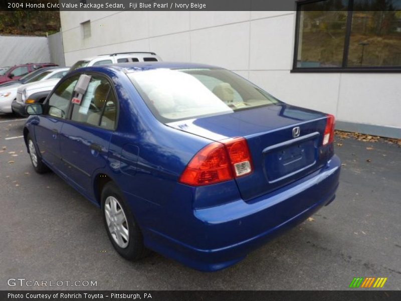 Fiji Blue Pearl / Ivory Beige 2004 Honda Civic Value Package Sedan