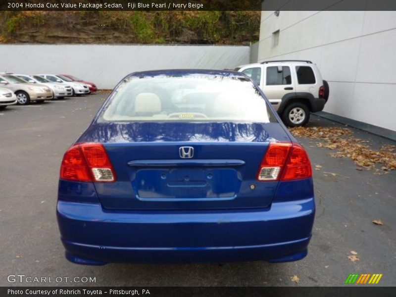 Fiji Blue Pearl / Ivory Beige 2004 Honda Civic Value Package Sedan