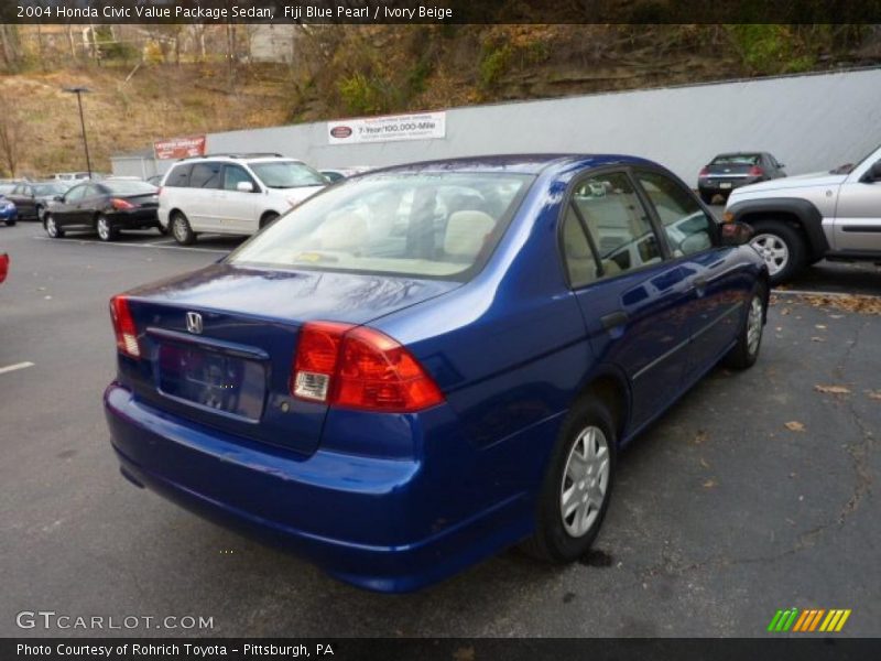 Fiji Blue Pearl / Ivory Beige 2004 Honda Civic Value Package Sedan