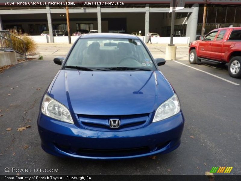 Fiji Blue Pearl / Ivory Beige 2004 Honda Civic Value Package Sedan
