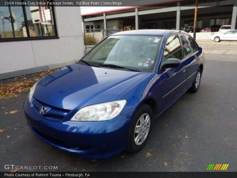 Fiji Blue Pearl / Ivory Beige 2004 Honda Civic Value Package Sedan