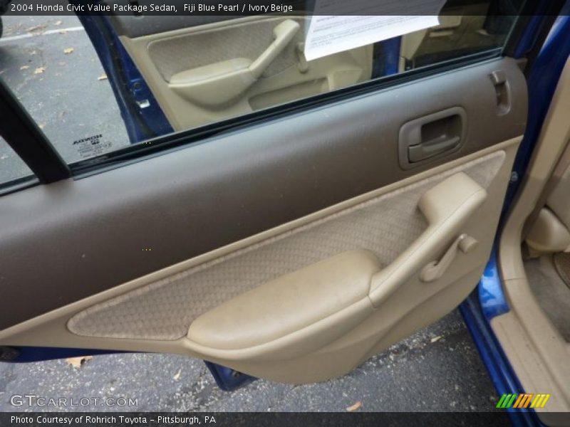 Fiji Blue Pearl / Ivory Beige 2004 Honda Civic Value Package Sedan