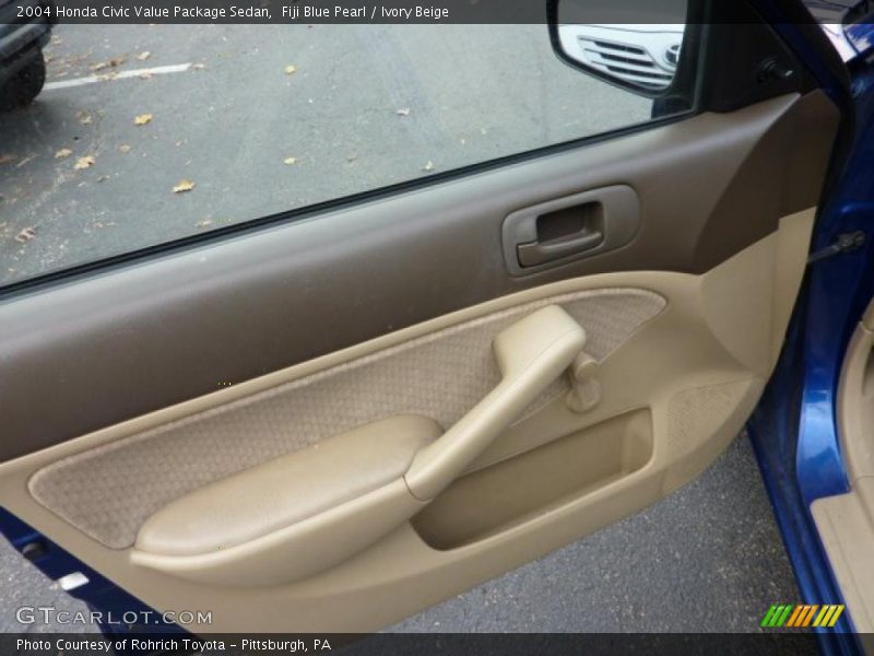 Fiji Blue Pearl / Ivory Beige 2004 Honda Civic Value Package Sedan