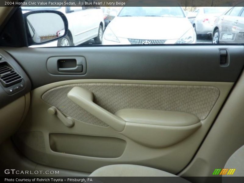 Fiji Blue Pearl / Ivory Beige 2004 Honda Civic Value Package Sedan