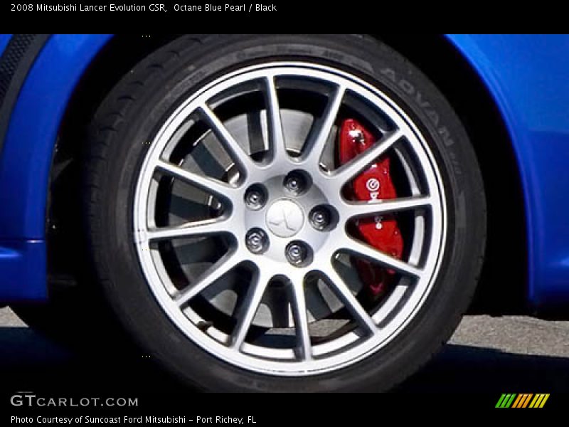 Octane Blue Pearl / Black 2008 Mitsubishi Lancer Evolution GSR
