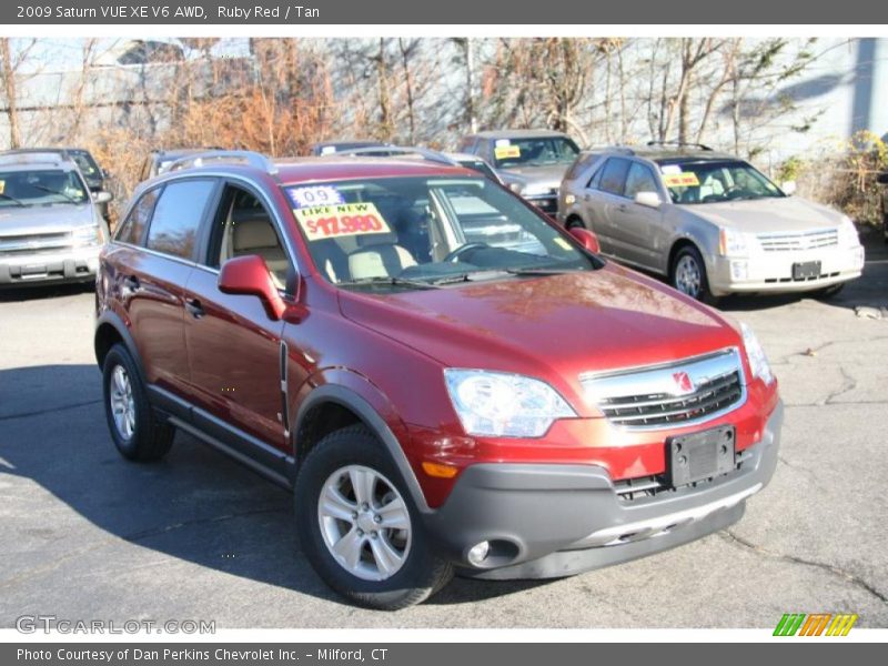 Ruby Red / Tan 2009 Saturn VUE XE V6 AWD