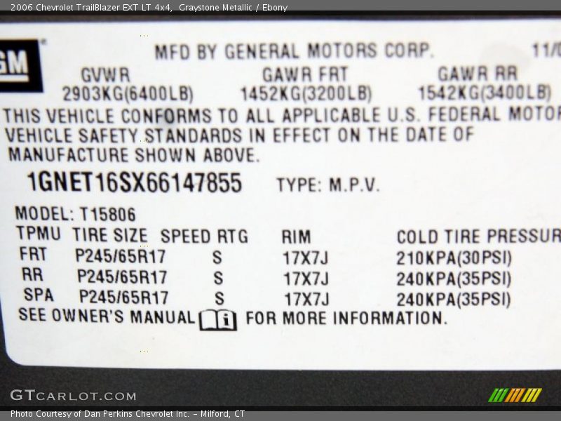 Graystone Metallic / Ebony 2006 Chevrolet TrailBlazer EXT LT 4x4