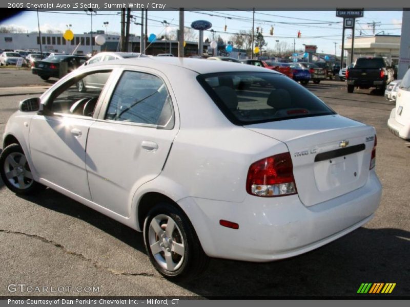 Summit White / Gray 2005 Chevrolet Aveo LS Sedan