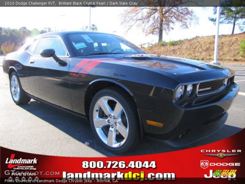 Brilliant Black Crystal Pearl / Dark Slate Gray 2010 Dodge Challenger R/T