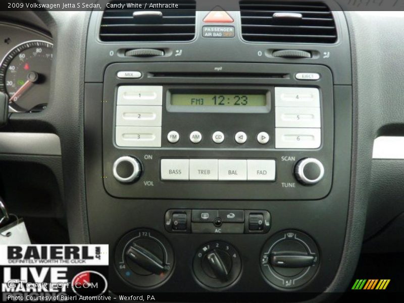 Candy White / Anthracite 2009 Volkswagen Jetta S Sedan